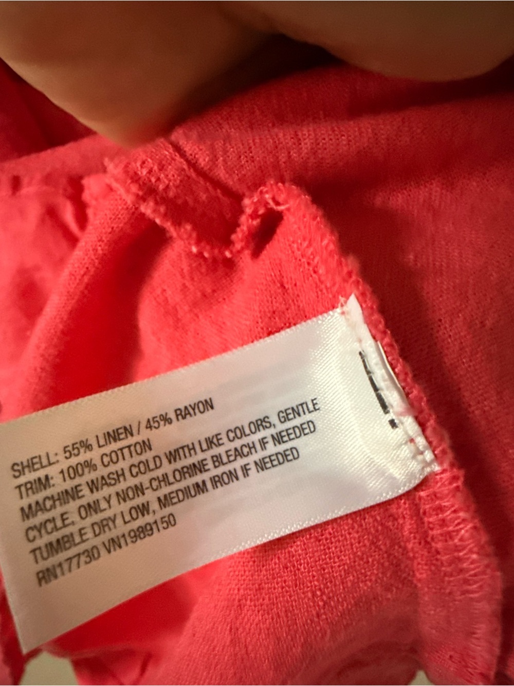 a new day Linen-Blend Coral Sleeveless Mini Dress - Picture 7 of 7